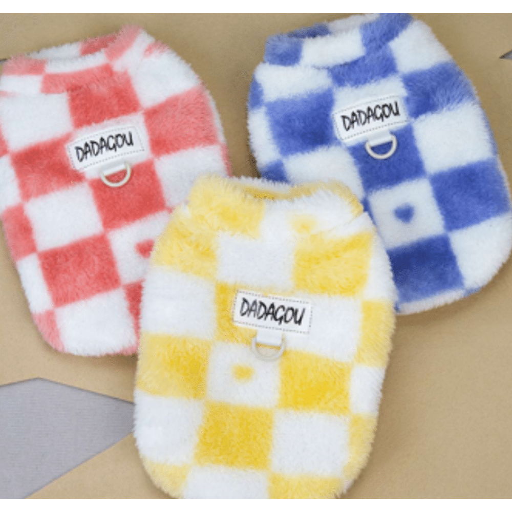 80 🧣 Ropa de Invierno a Cuadros para Mascotas 🐾